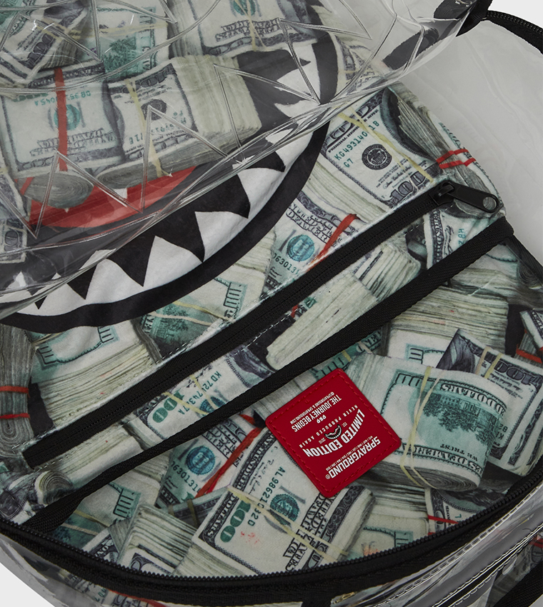 Money Pile Clear DLXS Backpack