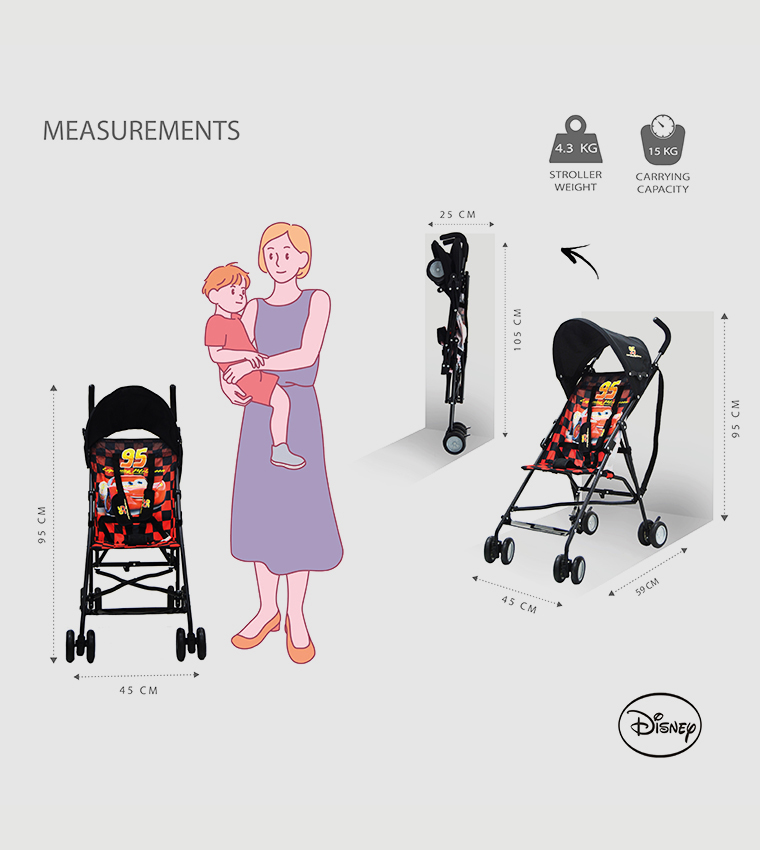 Disney Car Lightning Mcqueen Buggy Stroller