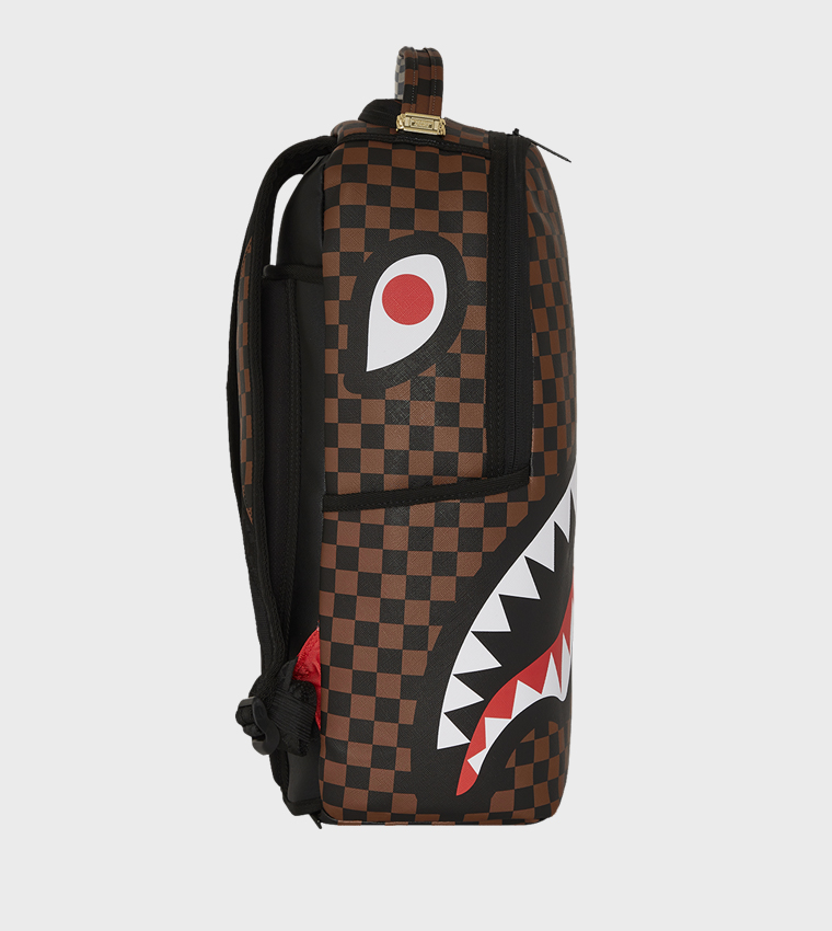 Split Brown And Cream Check DLXV Backpack