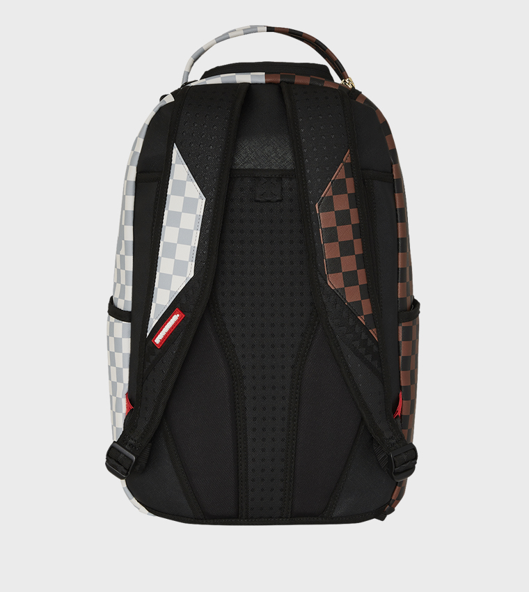 Split Brown And Cream Check DLXV Backpack