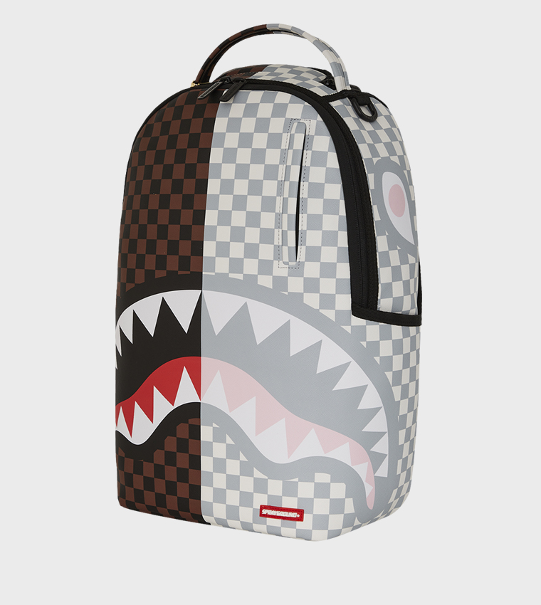 Split Brown And Cream Check DLXV Backpack