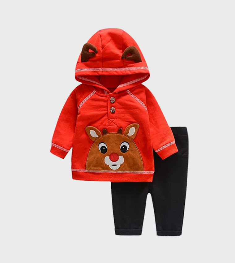 Appliqued Hooded Pyjama Set