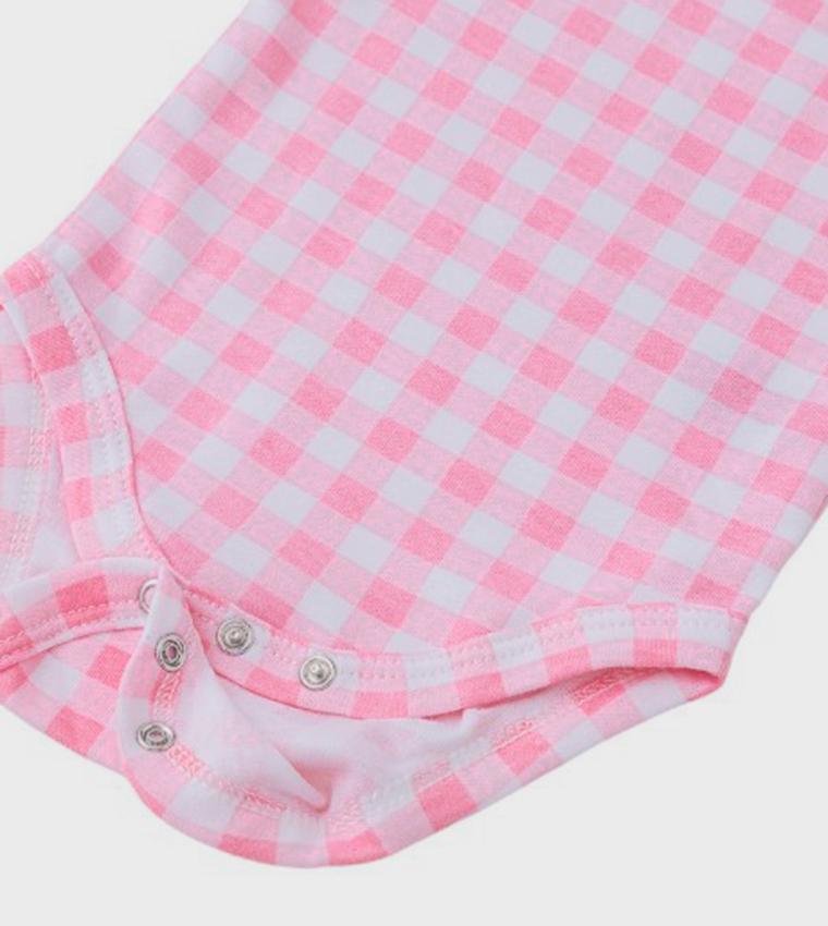 Pack of 3 Printed Bodysuits with Bow Headbands