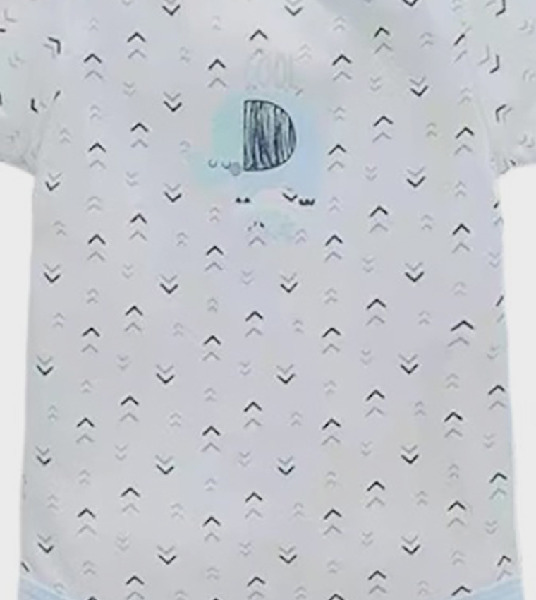 3 Piece Elephant Print Short Sleeves Bodysuits & Pyjama Set