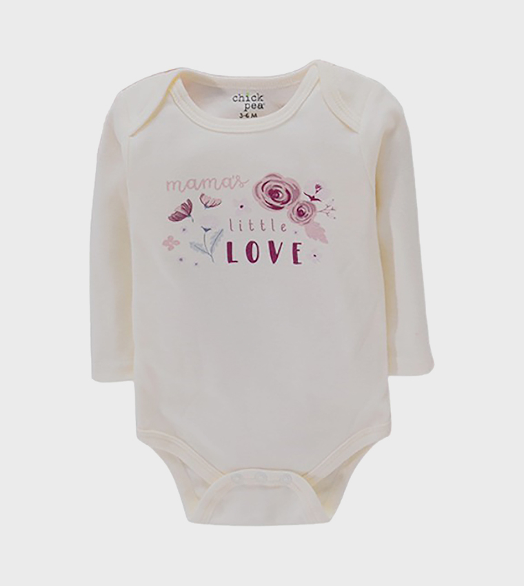 Pack of 4 Printed Long Sleeves Bodysuits