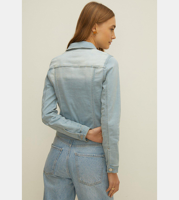 Oasis nancy denim jacket best sale light wash