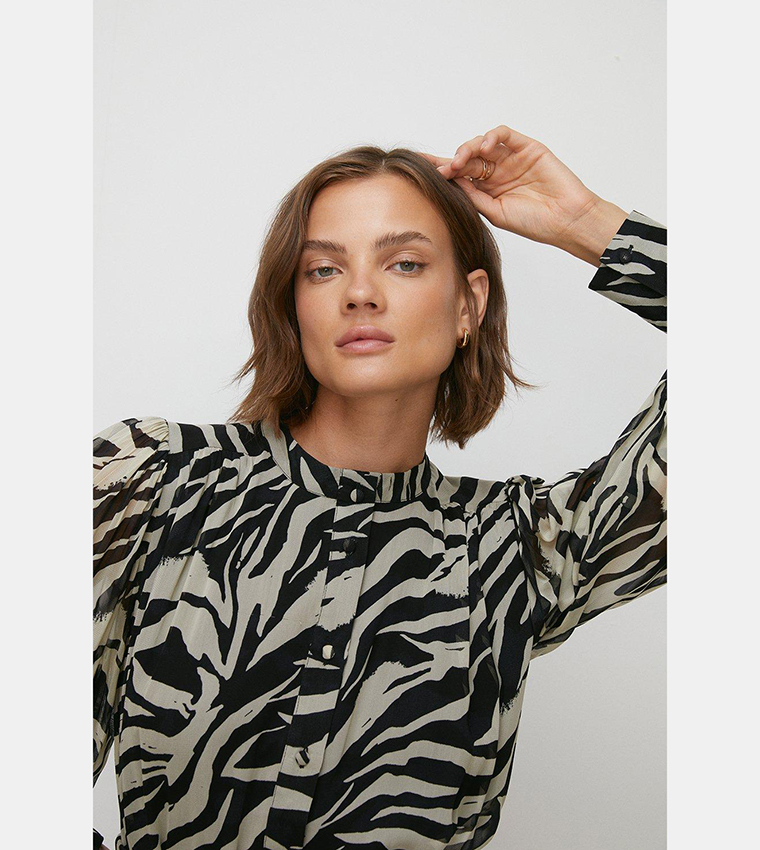 Oasis animal shop print shirt dress