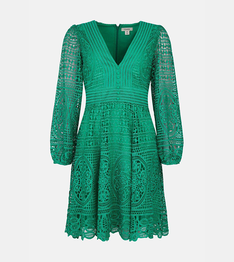 Oasis green hotsell lace dress