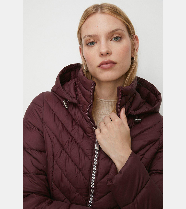 Buy Oasis Quilted Padded Packable Puffer Jacket In Red 6thStreet
