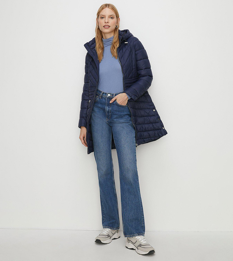 Buy Oasis Quilted Padded Packable Puffer Jacket In Navy 6thStreet Qatar