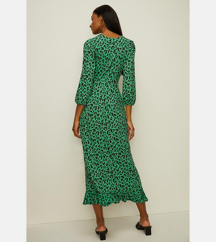 Green polka dot dress oasis best sale