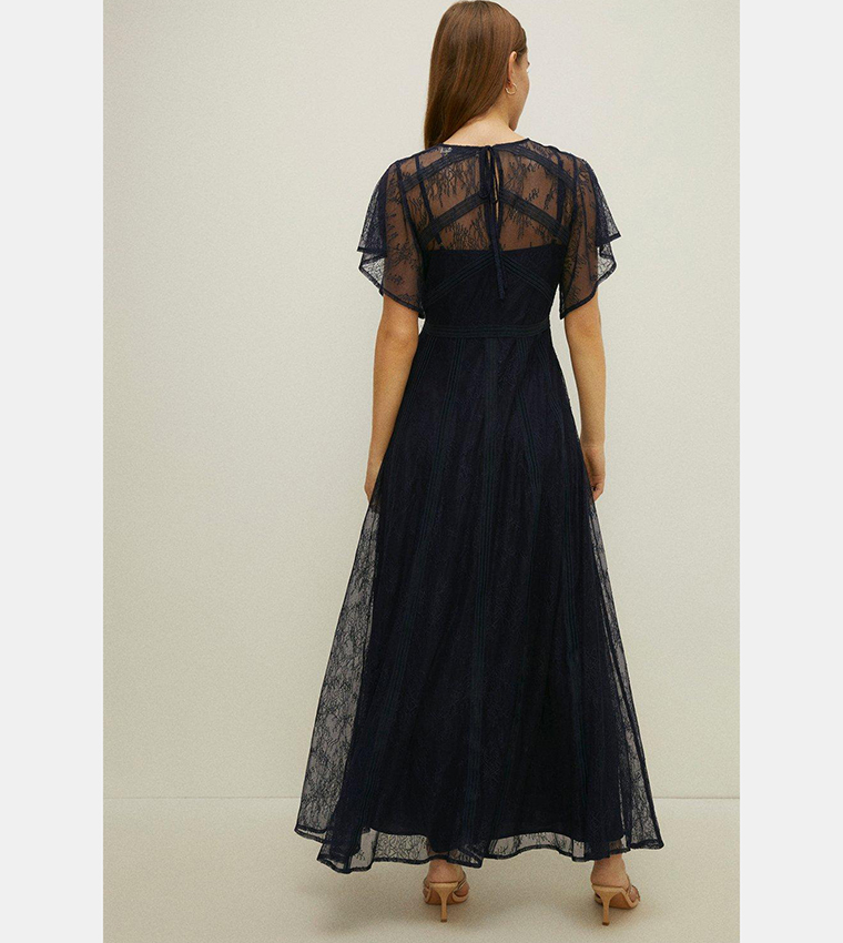 oasis premium delicate lace maxi dress White Oasis Lace Puff Sleeve Midaxi Dress