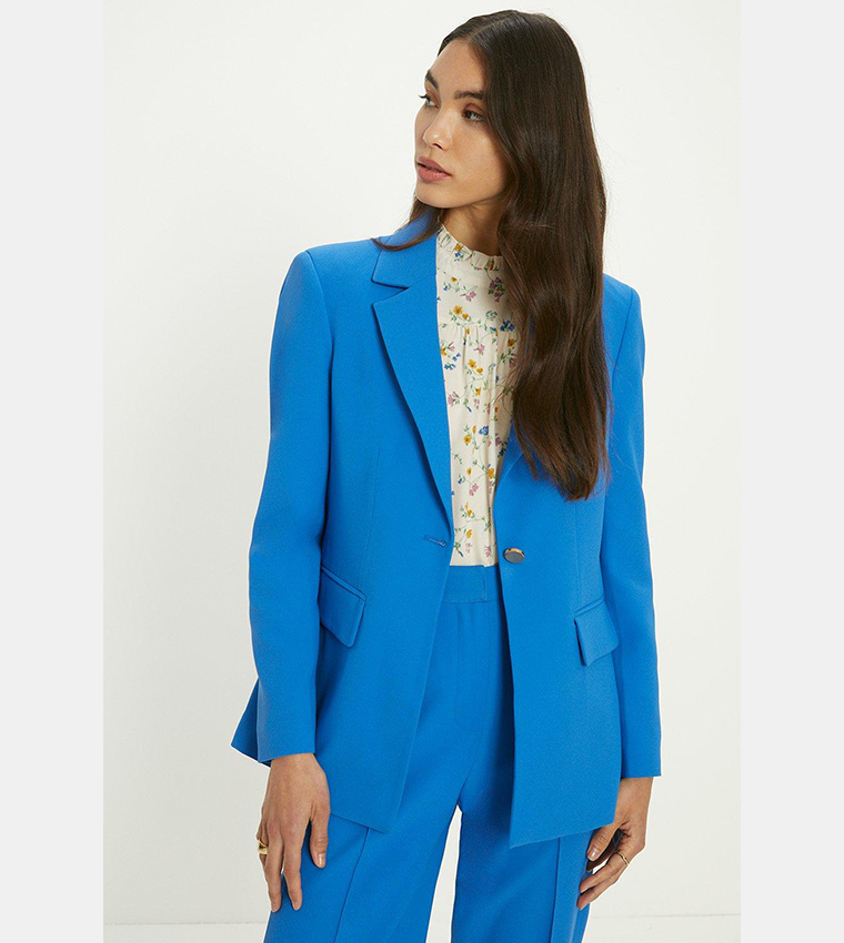 Smart Tailored Button Detail Blazer