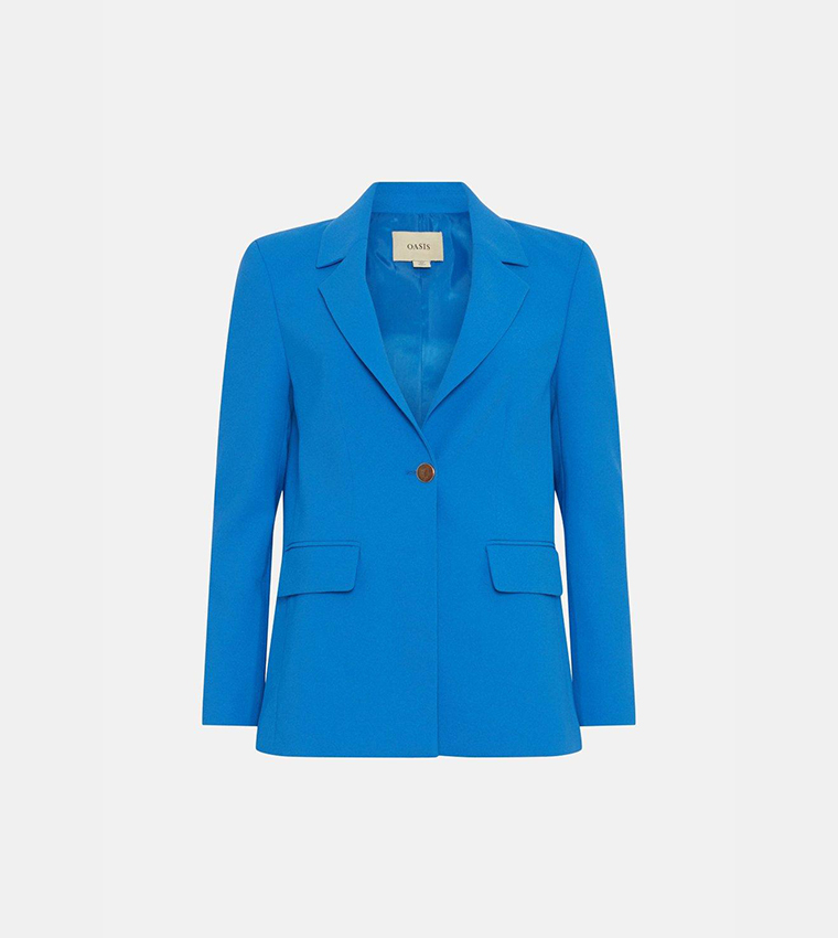 Smart Tailored Button Detail Blazer