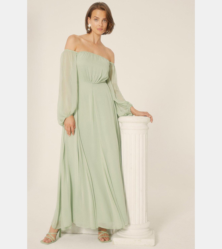 Oasis bardot maxi store dress