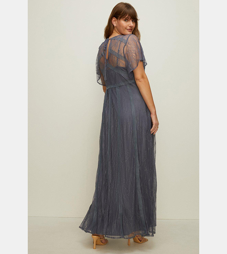 oasis premium delicate lace maxi dress Buy Oasis Premium Delicate Lace Maxi Dress In Blue
