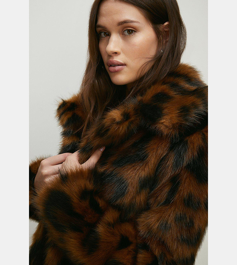 Oasis faux fur short coat best sale