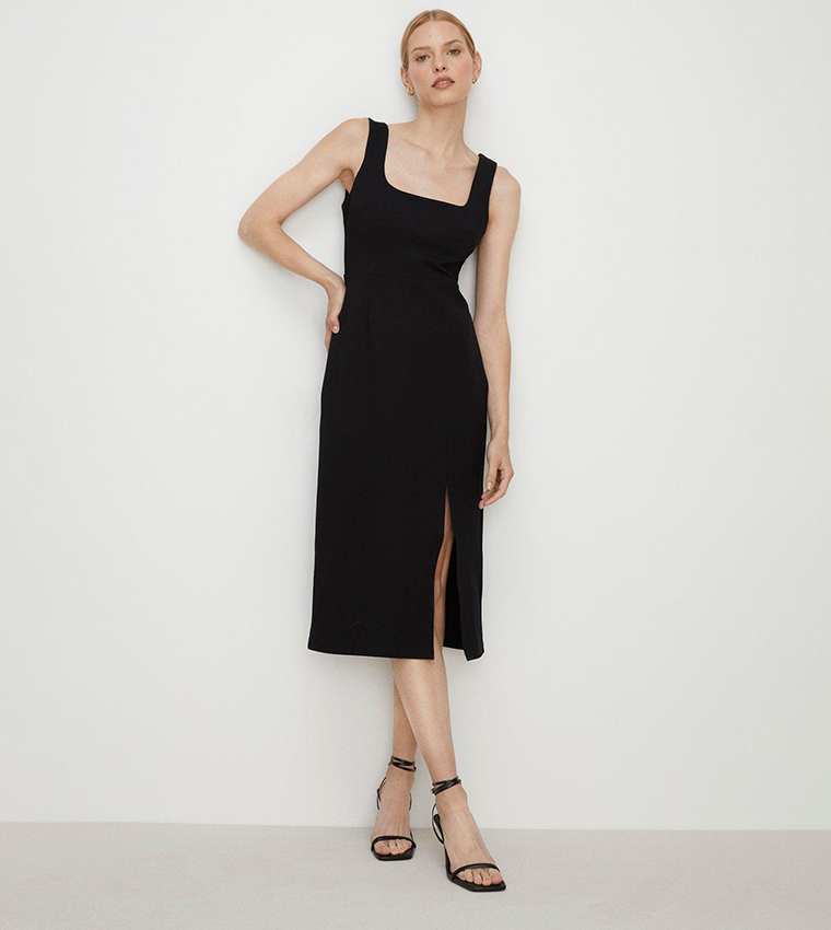 Oasis black best sale midi dress