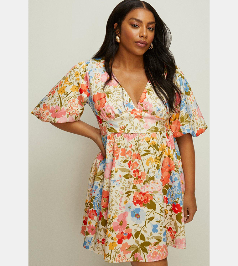 Oasis floral wrap skater 2024 dress