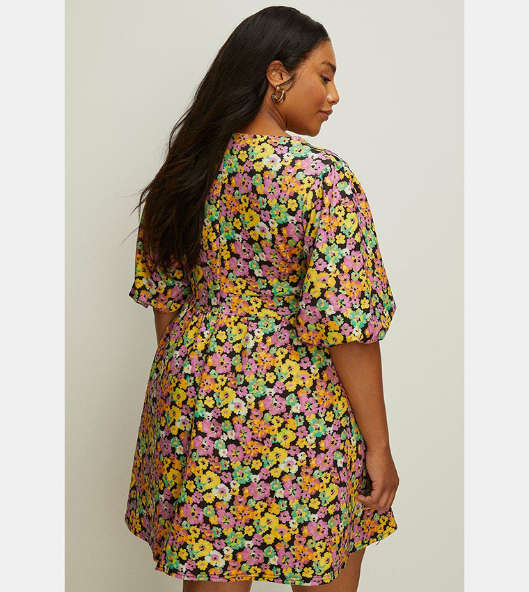 Oasis ditsy hotsell print skater dress