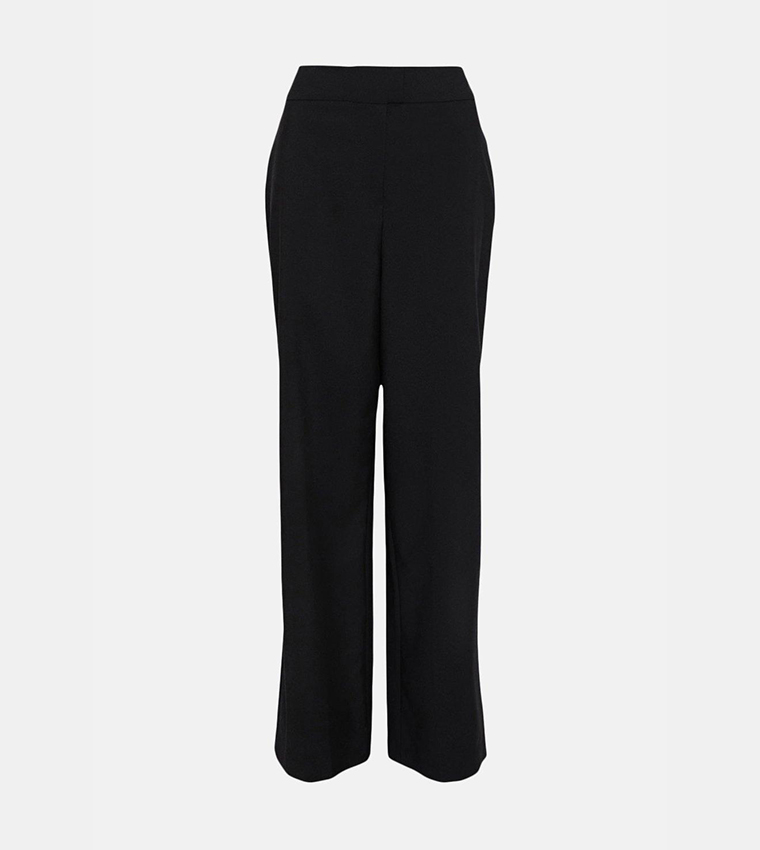 Pantalon Femme LOGG Taille 6 - Haute Taille Noir Satiné - Occasion Très Bon état