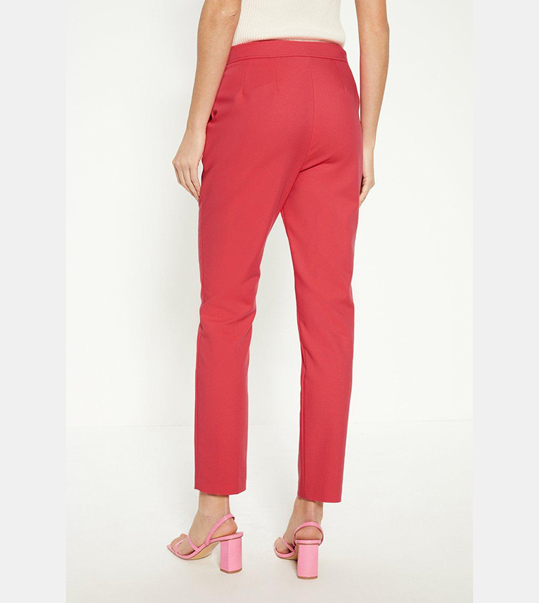 Cotton Sateen Tailored Slim Fit Trousers