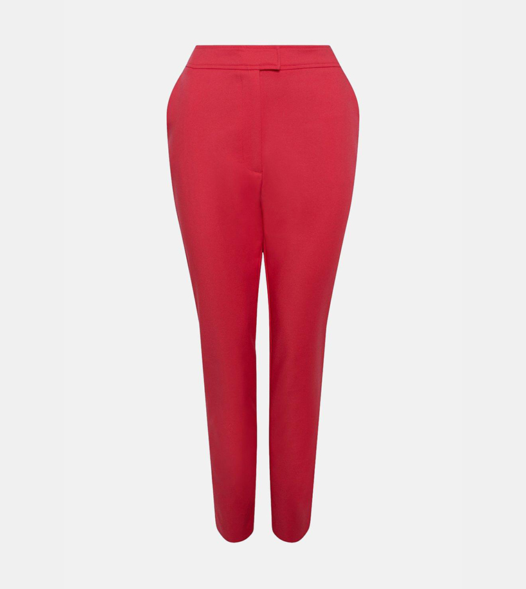 Cotton Sateen Tailored Slim Fit Trousers