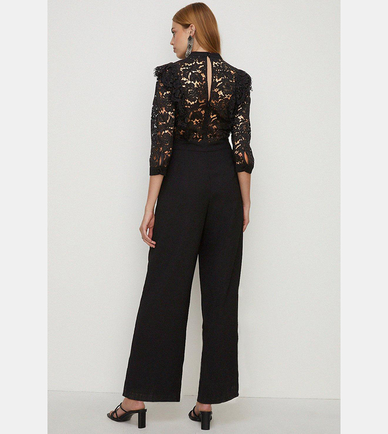 Hattie Bandeau Jumpsuit - Ebony Oasis
