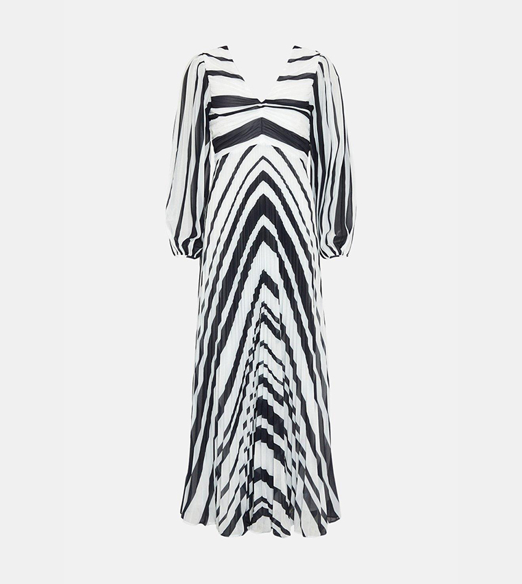 knee length dresses for ladies Petal and Pup Women's Henry Striped Midi Dress main image 1