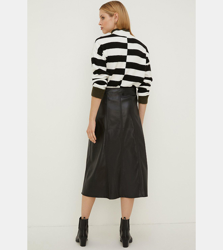 Faux leather midi skirt oasis hotsell