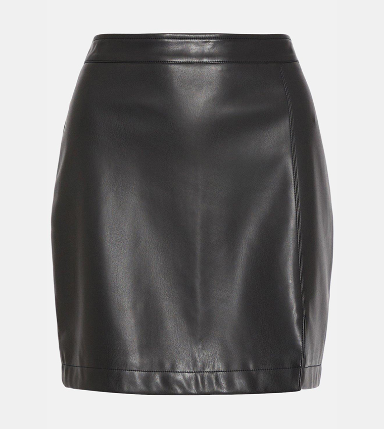 Oasis a-line mini skirt with bow detail in black best sale