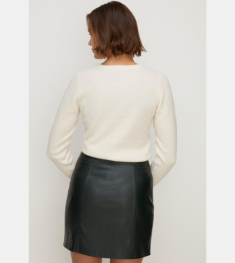 Green leather outlet skirt oasis