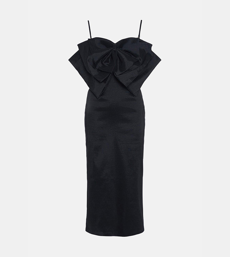 Oasis black bow clearance dress