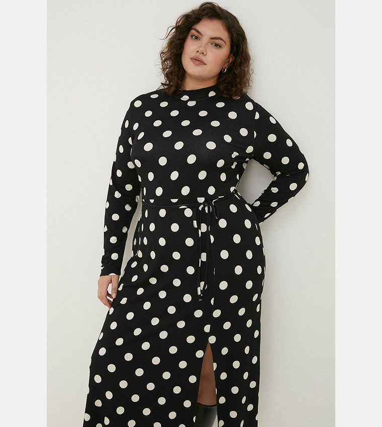 Oasis black 2024 spot dress