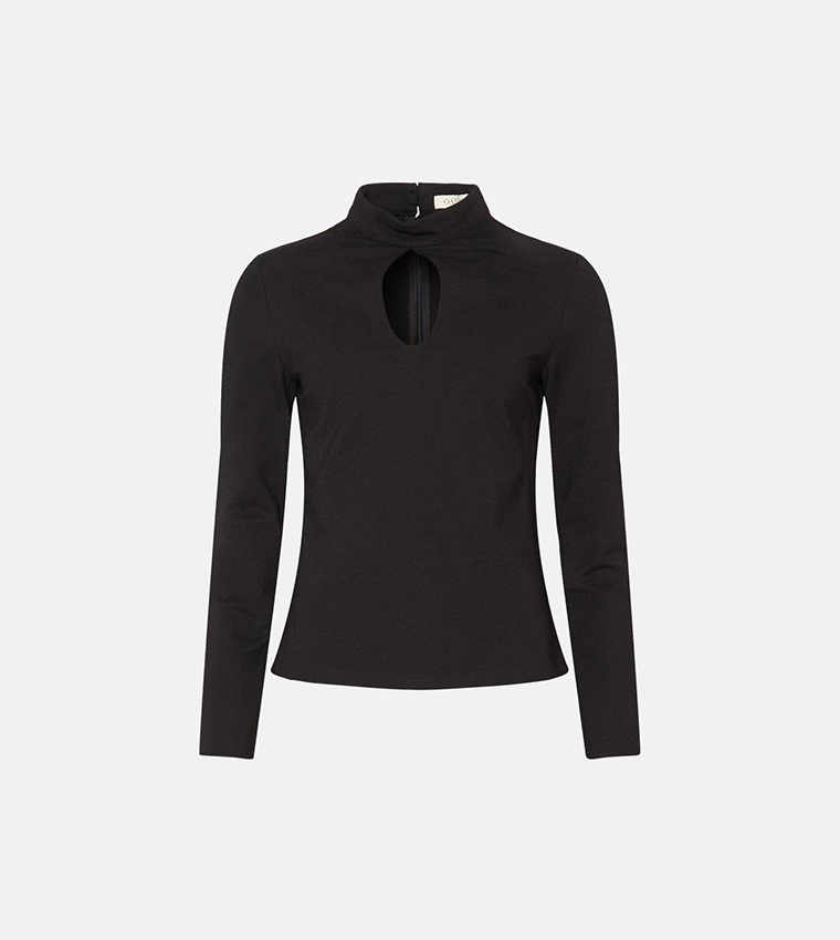 oasis keyhole long sleeve top