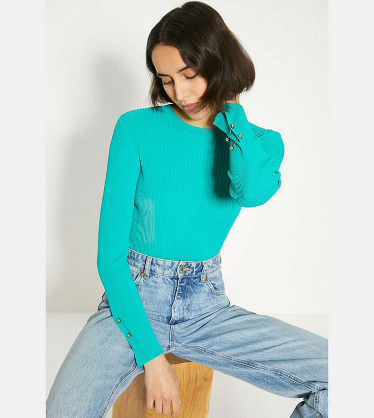 Oasis Rib Top With Turtleneck