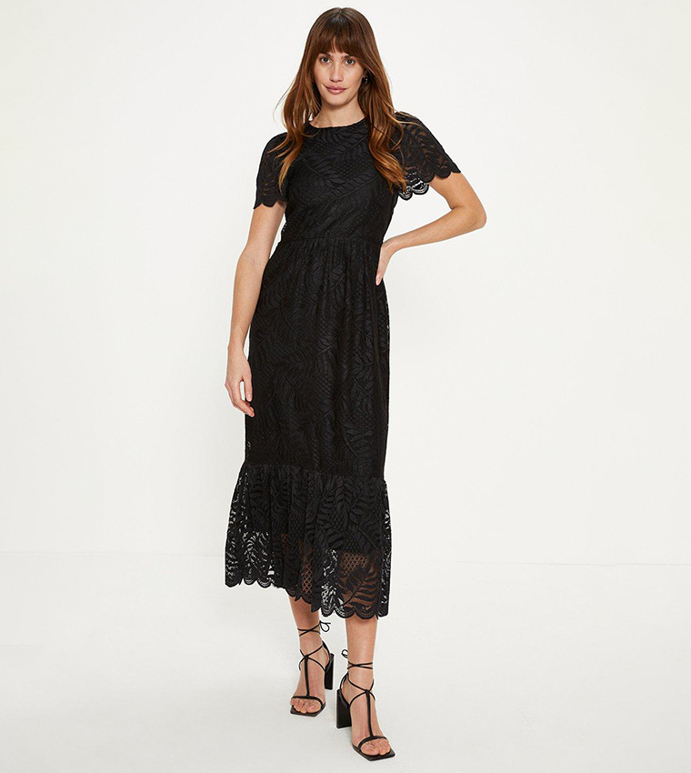 Oasis black outlet lace dress