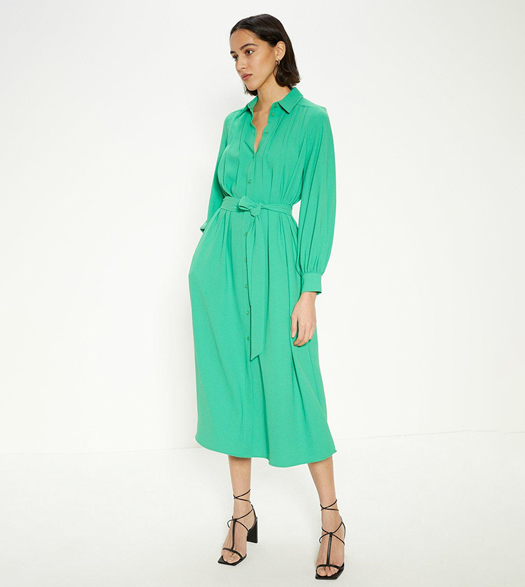 Oasis green shirt dress best sale