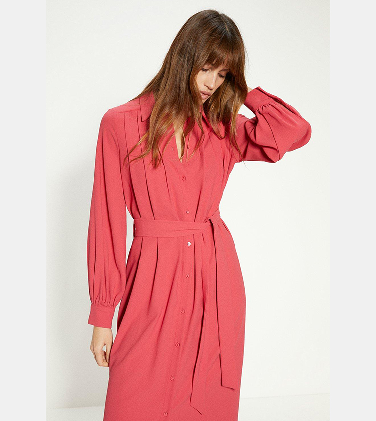 Oasis red outlet shirt dress