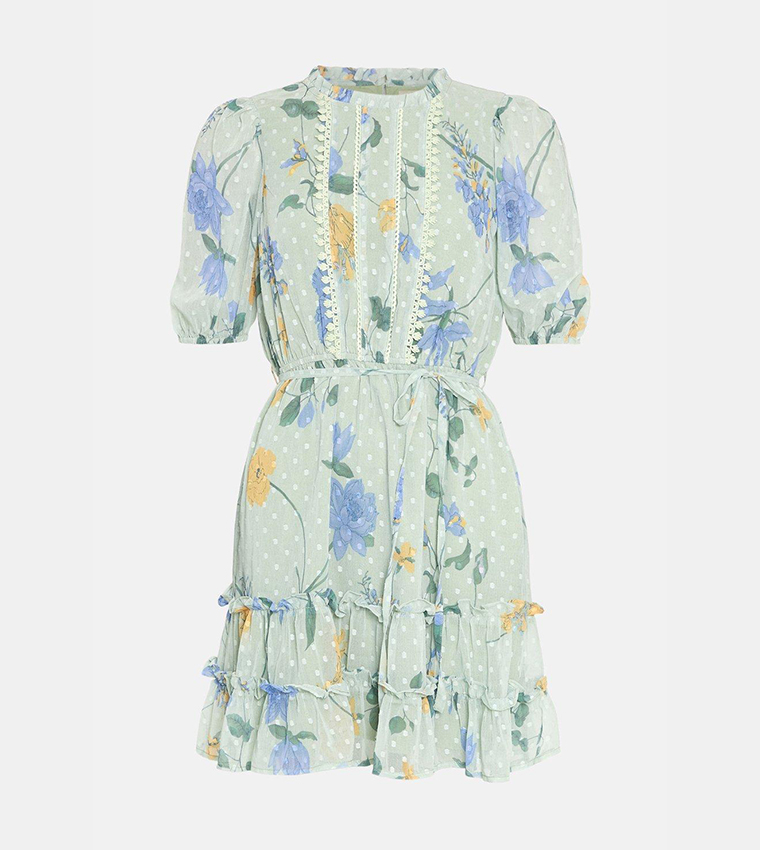 Oasis floral clearance chiffon skater dress