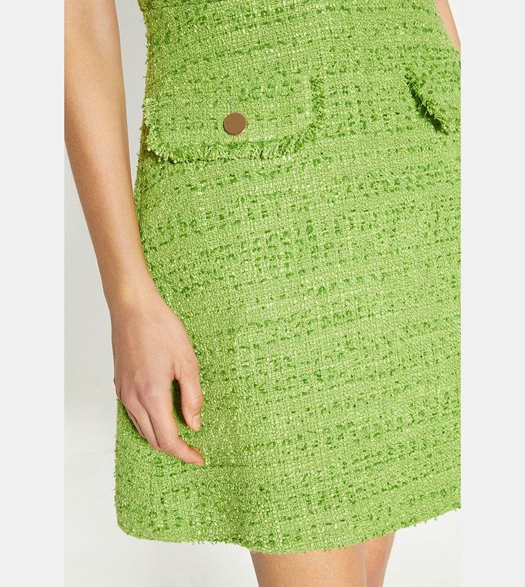 Oasis green tweed dress hotsell