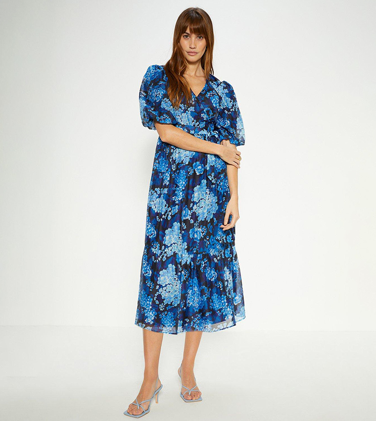 Oasis floral hotsell wrap midi dress