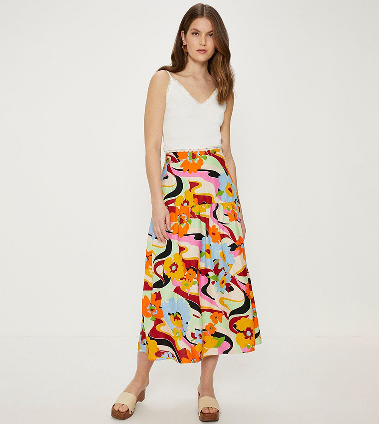 Floral midi skirt oasis hotsell