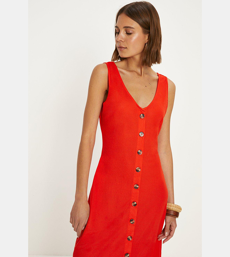 white christmas dresses Alma Denim Midi Dress – Teal Poppy main image 0