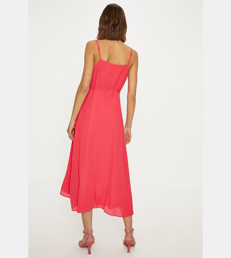 Strappy Wrap Midi Dress