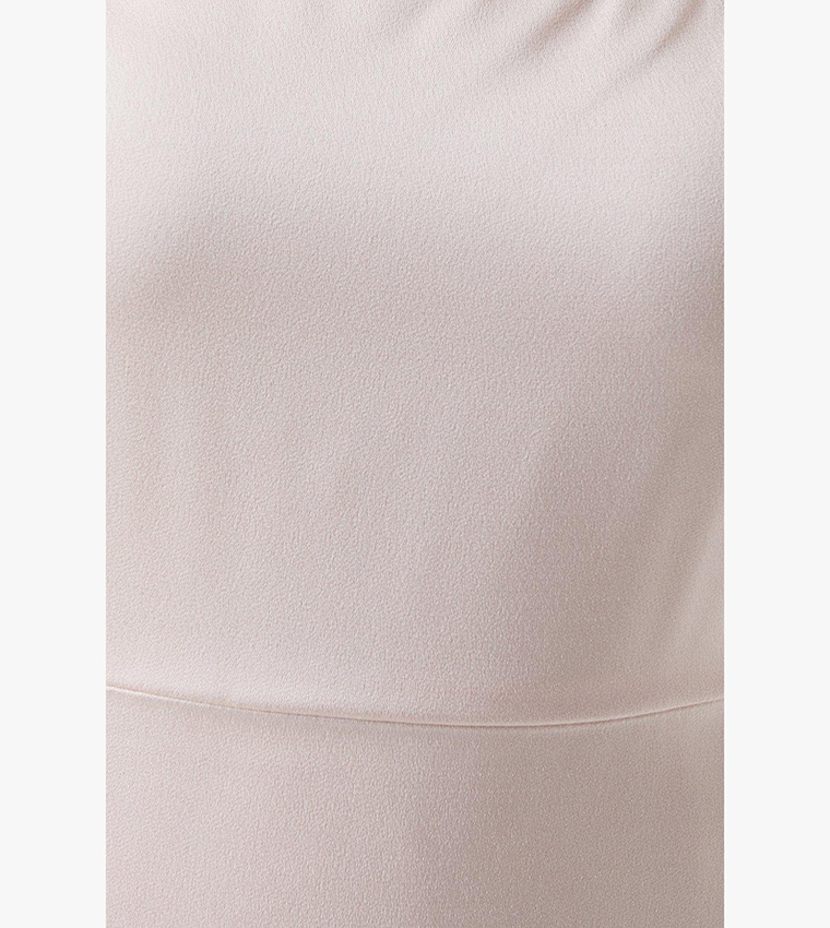 Satin Tie Shoulder Midi Bridesmaids Dress