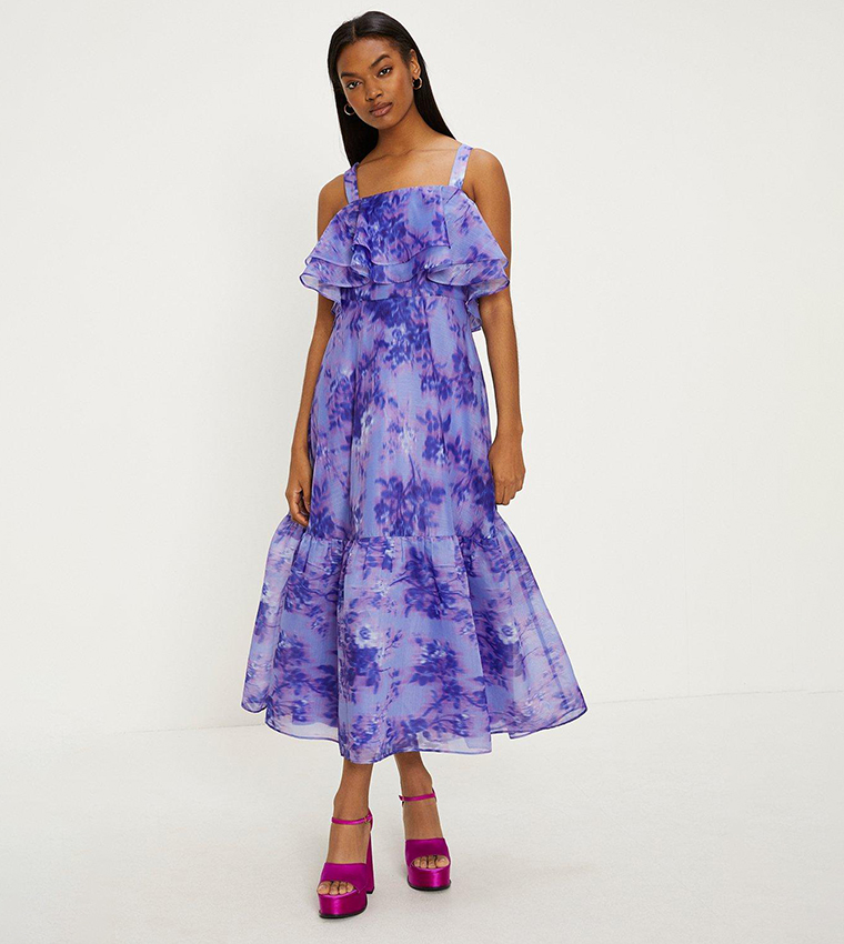 Oasis purple sale floral dress