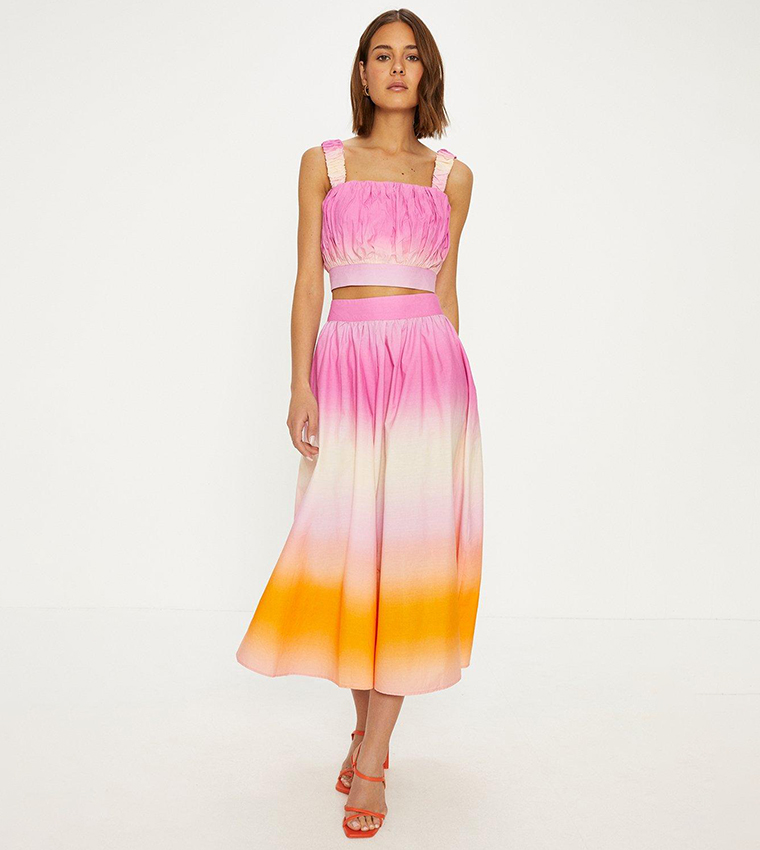 Cloud Tie Dye Midi Swing Skirt main image 0