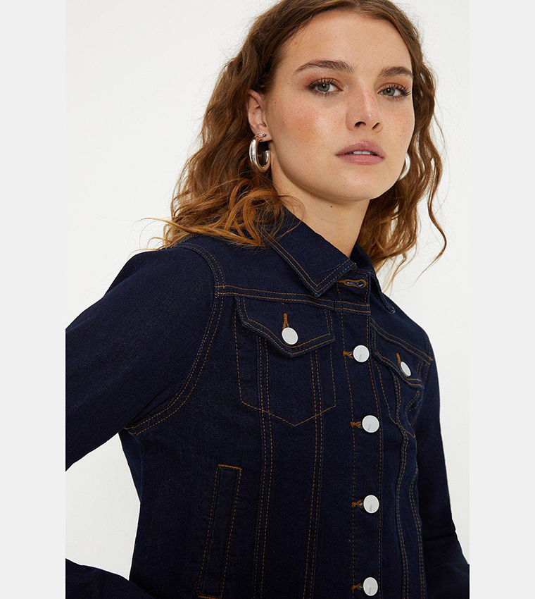 Buy Oasis Stretch Denim Nancy Jacket In Blue 6thStreet Kuwait