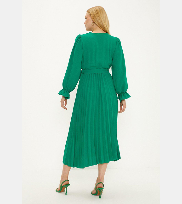 oasis green wrap dress Tankini Swim Dress: Tropical Oasis in Green – Little Secret Of Mine main image 1